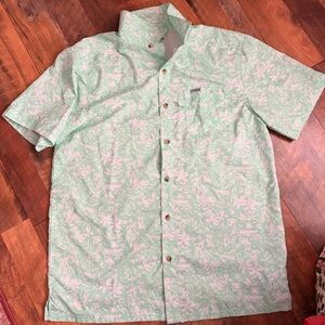 Columbia PFG Mint Green Fishing Shirt